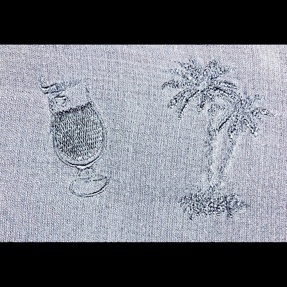 Trader Bay Men’s L Cocktail Embroidered Camp Shirt - Picture 3 of 5